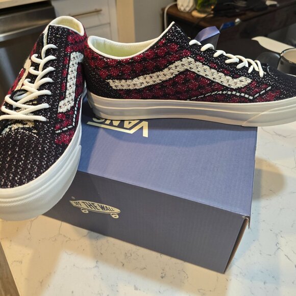 Vans Old Skool 36 LX Premium Skateboarding VN000EFKBRD Bordeaux Red MENS 10 NEW - Picture 5 of 16